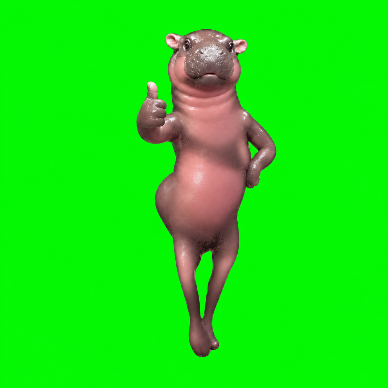Hippo giving a thumbs up