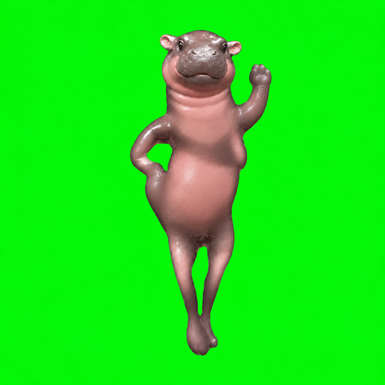 Hippo waving hello